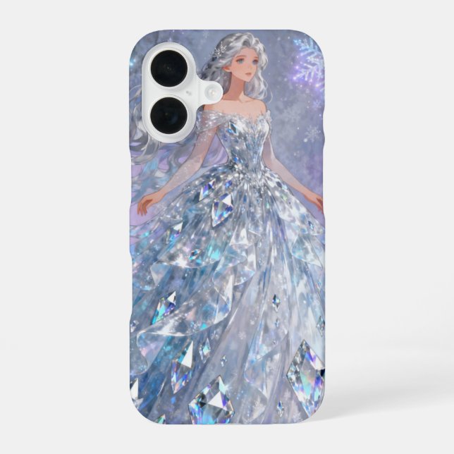 Coque iPhone 16 Ice Princess iPhone 16 Case – Magical Winter Queen (Verso)