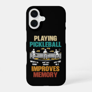 Coque iPhone 16 Idée cadeau drôle : jouer au pickleball améliore l
