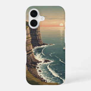 Coque iPhone 16 Île Rétro au Crépuscule