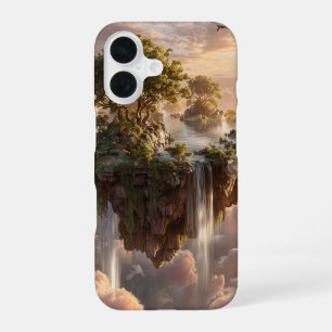 Coque iPhone 16 Îles Surréalistes Flottant Avec Cascades