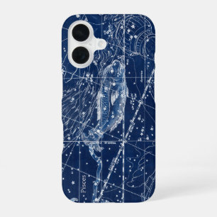 Coque iPhone 16 Illustration vintage du signe zodiacal Poissons