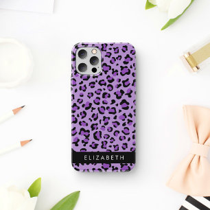 Coque iPhone 16 Impression léopard, Taches, Léopard Violet, Votre