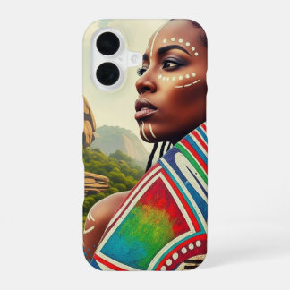 Coque iPhone 16 Ink Grace: African Muse Case