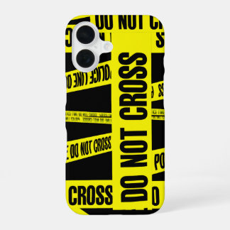 Coque iPhone 16 Jaune ne transcendez pas la scène de crime Zones d