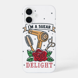 Coque iPhone 16 Je suis un coiffeur vintage Shear Delight