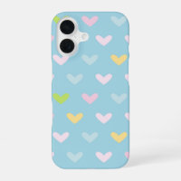 Joli motif de cœurs pastel bleu clair