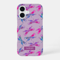 Jolie libellule violet Motif bleu personnalisé