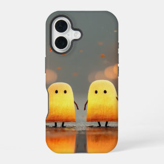 Coque iPhone 16 Jolis fantômes lumineux sous les lampadaires – Sal