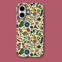 Joueur 1980s Doodle Art Motif