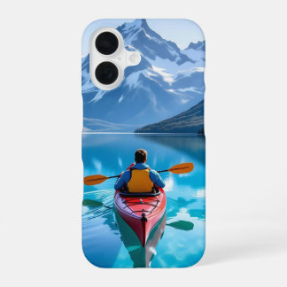 Coque iPhone 16  Kayaking in Mountains Personalized