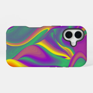 Coque iPhone 16 La Magie des Couleurs Abstrait 3D Rainbowart