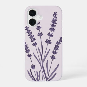 Coque iPhone 16 Lavande stylisée vintage