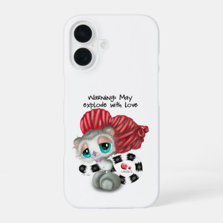 Coque iPhone 16 Lemur Whispers of Love – Surprise Heart