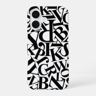 Coque iPhone 16 Lettres de l'alphabet
