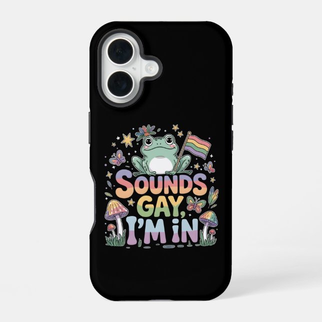 Coque iPhone 16 LGBT pride Semble gay Je suis dans (Verso)