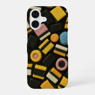 Coque iPhone 16 Licorice motif toutes sortes drôle