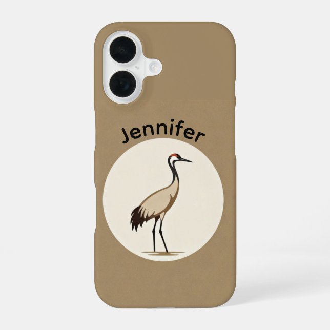 Coque iPhone 16 Logo de Grue de la Saskatchewan (Verso)