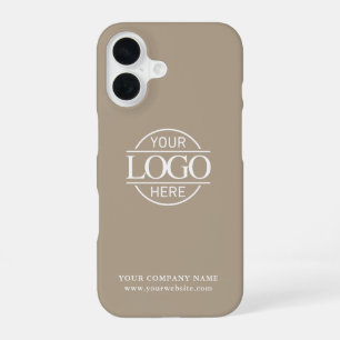 Coque iPhone 16 Logo de société commerciale personnalisé minimal s