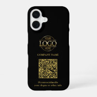 Logo d'entreprise moderne noir & Code QR Promotion