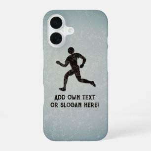 Coque iPhone 16 Logo d'exécution - Style métal vieilli - votre slo