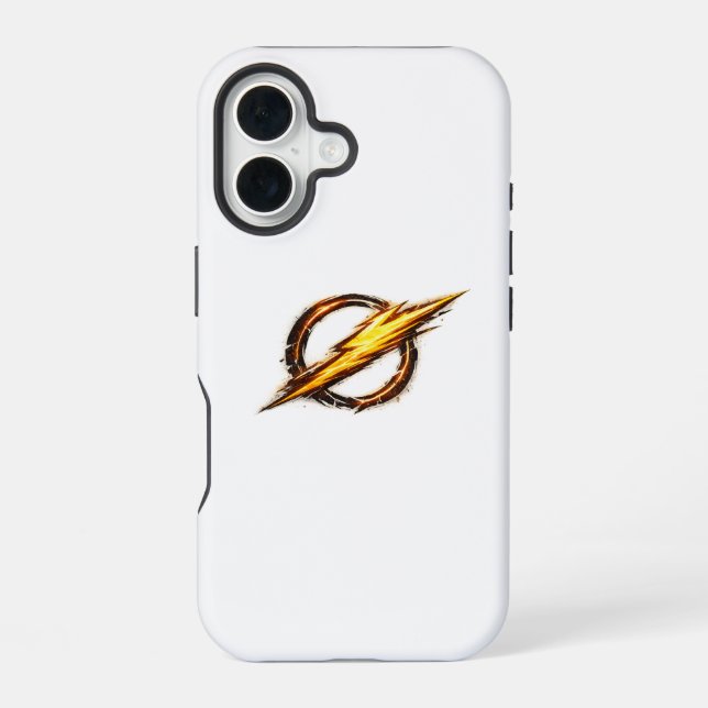 Coque iPhone 16 Logo inspiré de Flash (Verso)