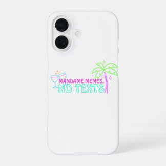 Coque iPhone 16 Mándame mèmes, pas de textes Neon héritage hispani