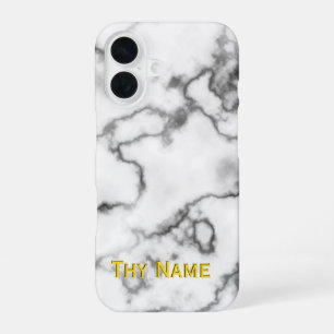 COQUE iPhone 16 MARBRE BLANC -