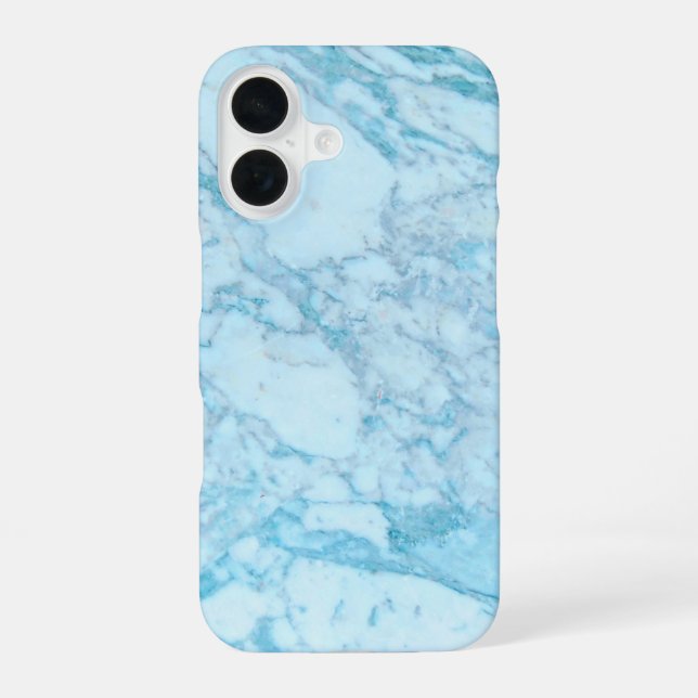 Coque iPhone 16 Marbre bleu (Verso)