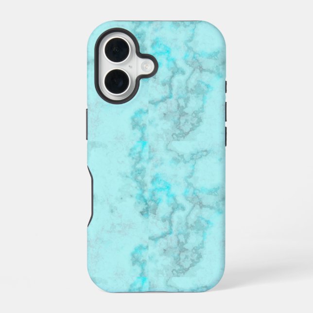 Coque iPhone 16 Marbre bleu (Verso)