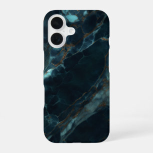 Coque iPhone 16 Marbre bleu
