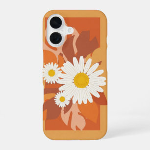 Coque iPhone 16 Marguerites Vintage sur Bloc