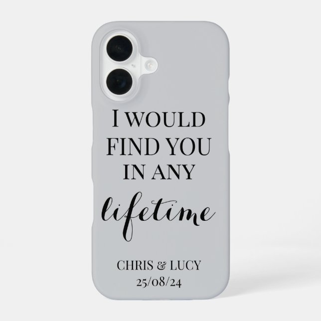 Coque iPhone 16 Mariage, mariée et marié cas téléphonique personna (Verso)