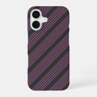 Mauve violet et charbon de bois cinq bandes motif