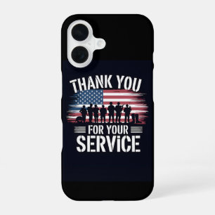 Coque iPhone 16 Merci pour votre service : Jour des vétérans 2025