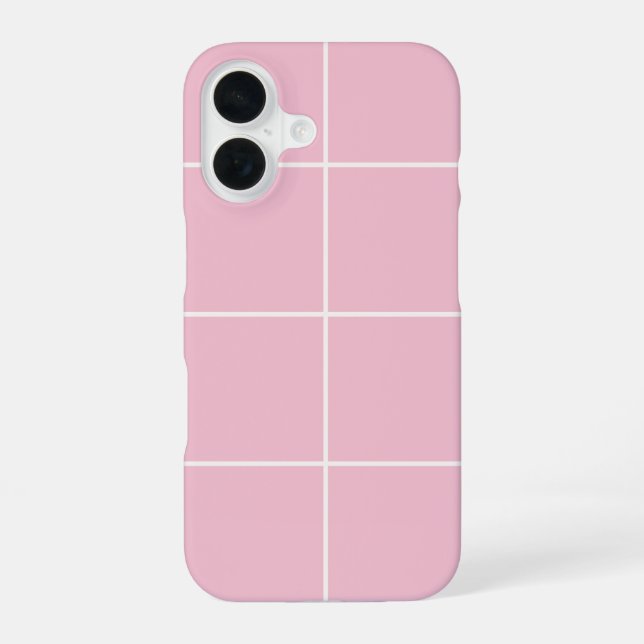 Coque iPhone 16 Minimal Color Grid Check Pattern (Verso)