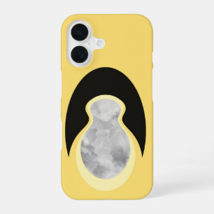 Coque iPhone 16 Minimaliste Abstrait Graine de Nuage Jaune