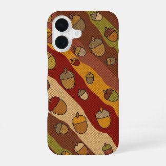 Coque iPhone 16 Motif Acorn Stripes
