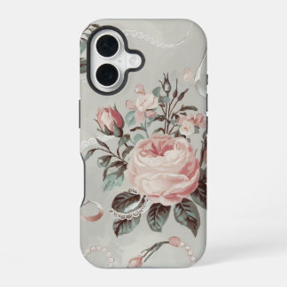 Coque iPhone 16 Motif Coquette Fleurs Roses