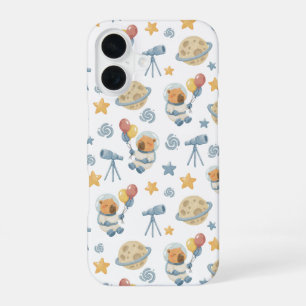 Coque iPhone 16 Motif d'astronaute Capybara -