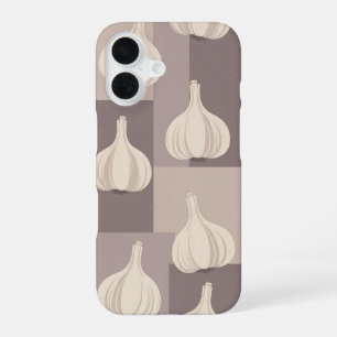 Coque iPhone 16 Motif de ail stylisé vintage