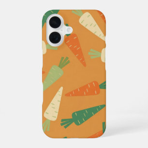 Coque iPhone 16 Motif de carotte entière vintage