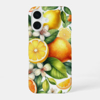 Motif de fruits d'agrumes à l'aquarelle