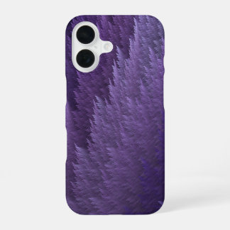 Coque iPhone 16 Motif de plume tartan violet lilas pourpre