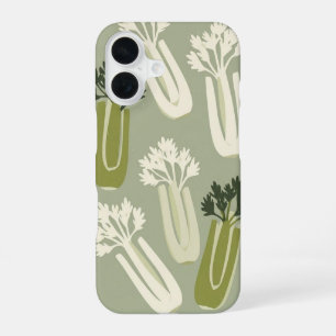 Coque iPhone 16 Motif de tige de céleri vintage
