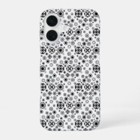 Motif décoratif arabesque noir blanc mignon