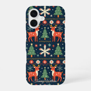 Coque iPhone 16 Motif doux de Noël moche