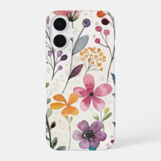 Coque iPhone 16 Motif fleur sauvage Floral Whimsical