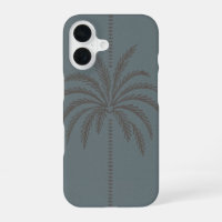 Motif minimal de palmier bleu gris tropical 
