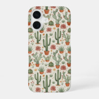 Motif sans couture de cactus de désert succulent
