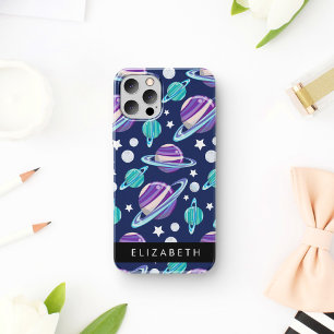 Coque iPhone 16 Motif spatial, Planètes, Étoiles, Galaxie, Votre n